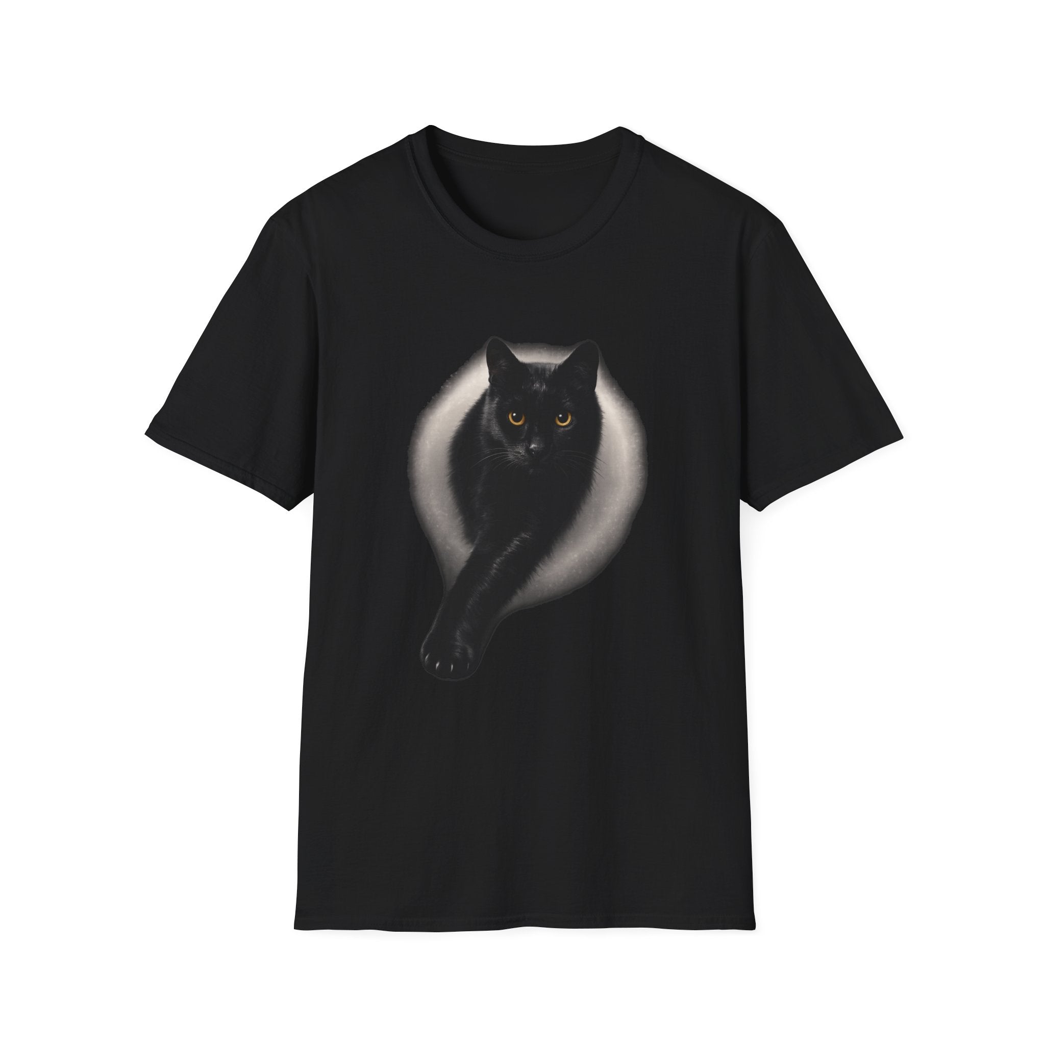 Golden Eyes Black Cat T-Shirt | Unique Cat Lover Gift