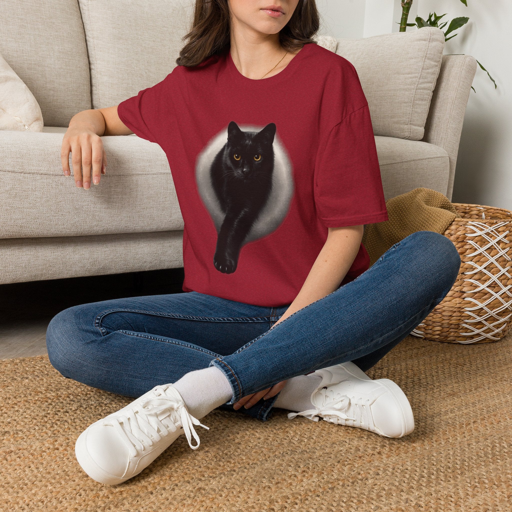 Golden Eyes Black Cat T-Shirt | Unique Cat Lover Gift