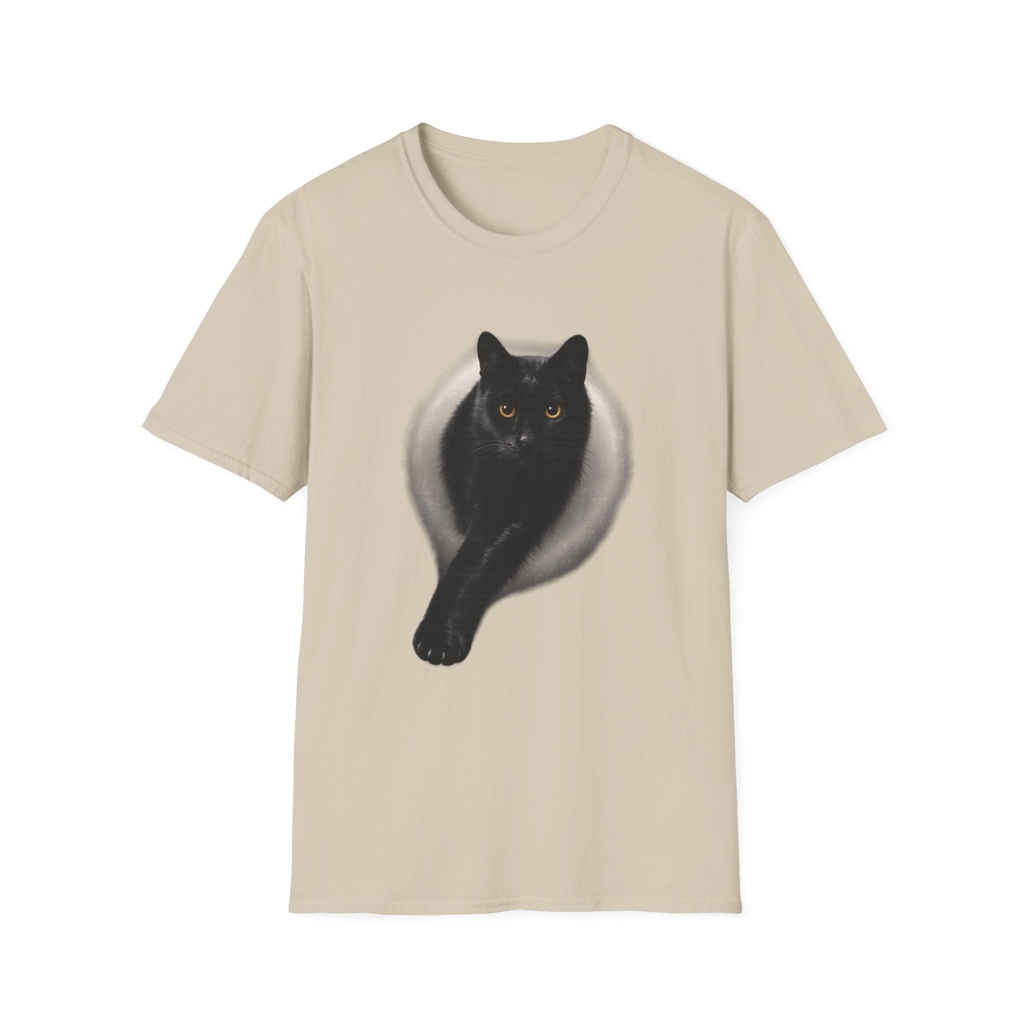 Golden Eyes Black Cat T-Shirt | Unique Cat Lover Gift
