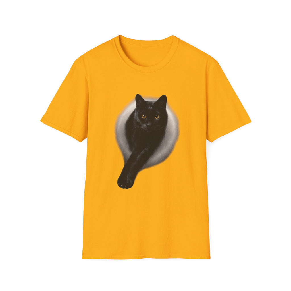 Golden Eyes Black Cat T-Shirt | Unique Cat Lover Gift