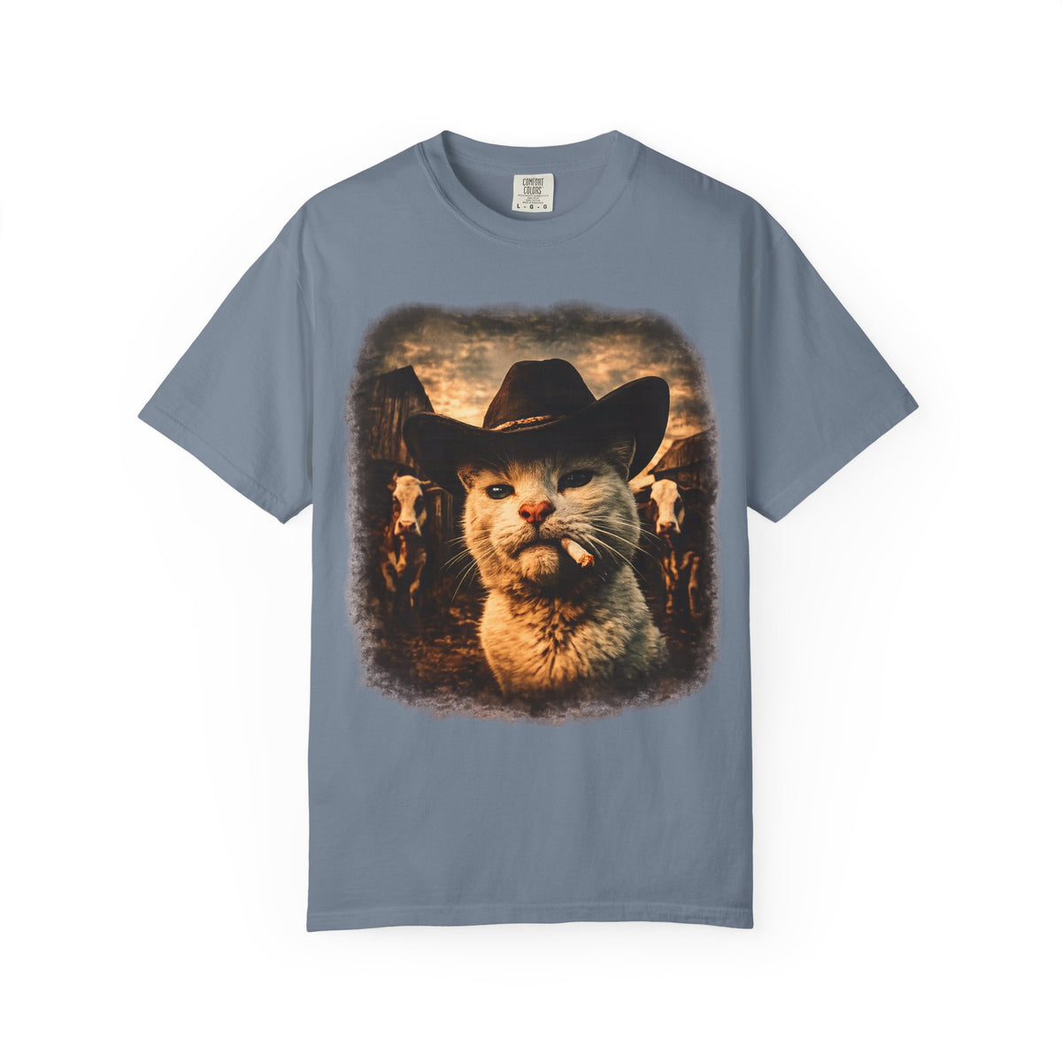Cowboy Cat T-Shirt | Funny Western Ranch Graphic Tee