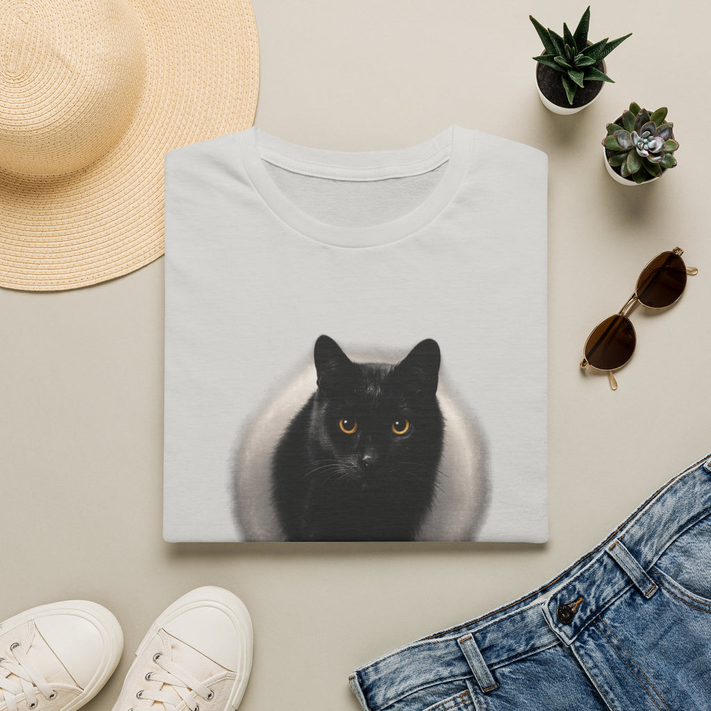 Golden Eyes Black Cat T-Shirt | Unique Cat Lover Gift