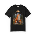Mystical Fox Moon Phases T-Shirt | Vintage Woodland Boho Wildlife Graphic Tee | Celestial Nature Lover Gift