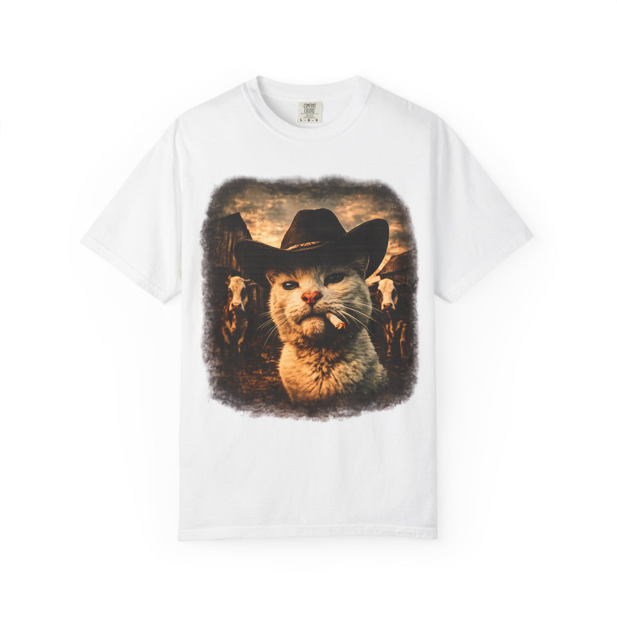 Cowboy Cat T-Shirt | Funny Western Ranch Graphic Tee