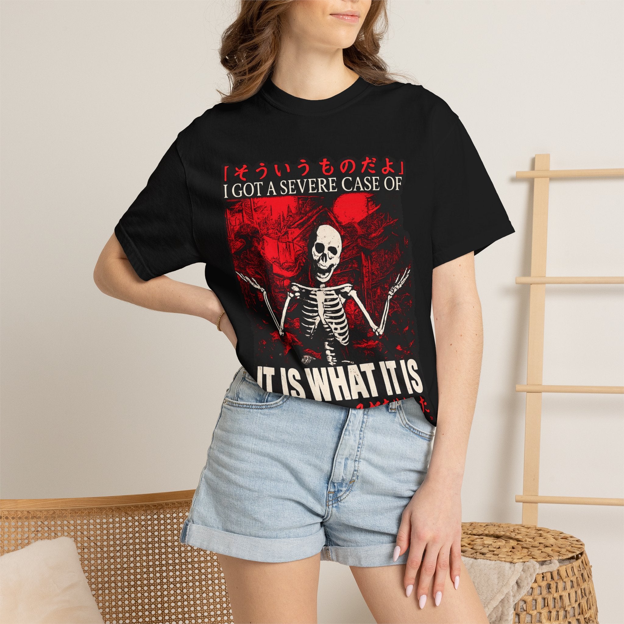 Skull Skeleton 'I Got A Severe Case Of It Is What It Is' Graphic T-Shirt