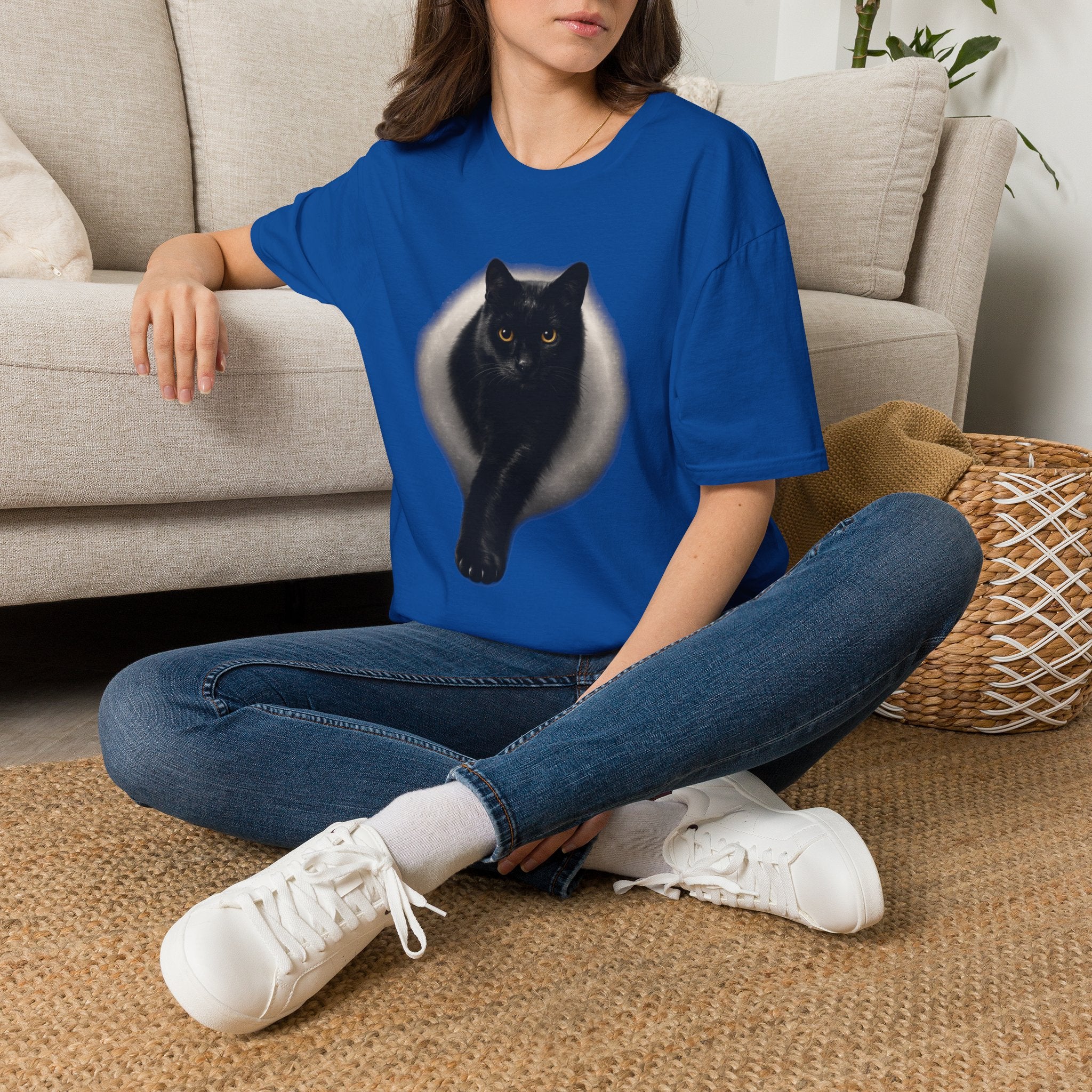 Golden Eyes Black Cat T-Shirt | Unique Cat Lover Gift