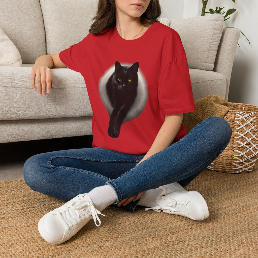 Golden Eyes Black Cat T-Shirt | Unique Cat Lover Gift