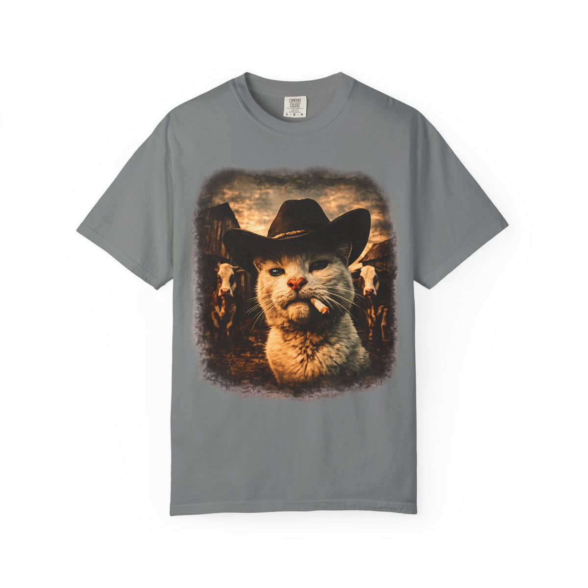 Cowboy Cat T-Shirt | Funny Western Ranch Graphic Tee