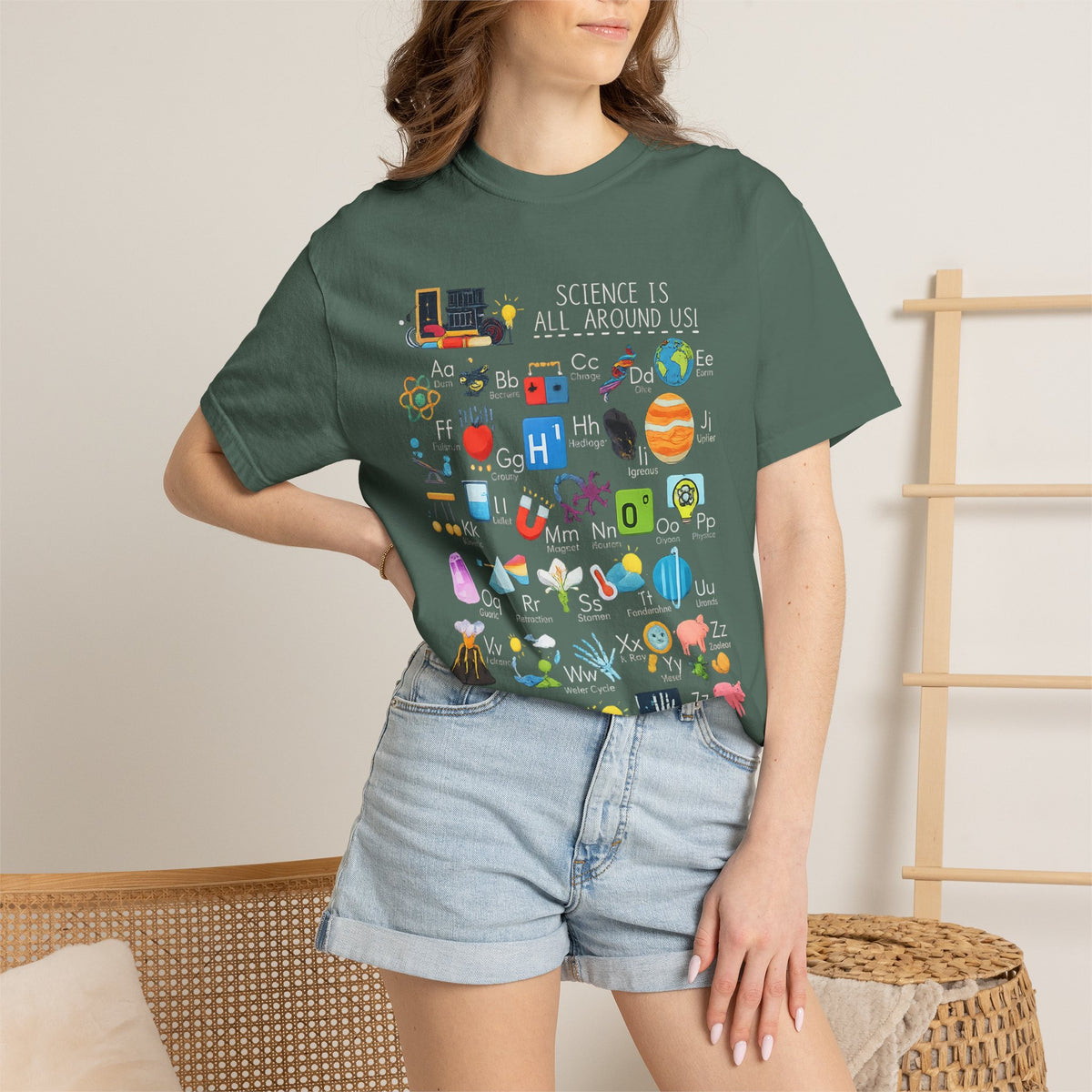 science teacher shirt, science alphabet tee, stem shirt, teacher gift, science lover gift, chemistry teacher shirt, biology teacher gift, back to school shirt, educational t shirt, nerdy shirt, unisex graphic tee, homeschool shirt