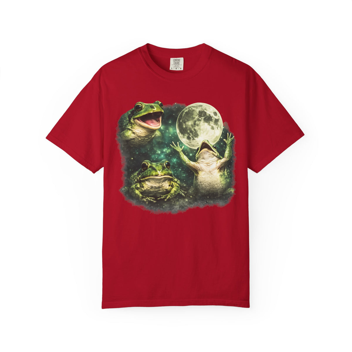 Three Frogs Moon T-Shirt | Funny Vintage Cosmic Frog Tee