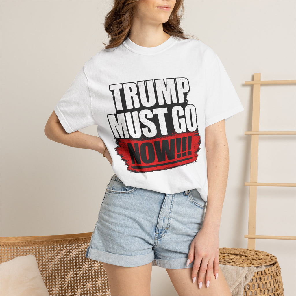 Trump Must Go Shirt, Anti Trump T Shirt, Political Protest Shirt, Protest Tee, Political Graphic Tee, Anti Trump Gift, Election Shirt, Political Statement Shirt, Activist Shirt, Resist Shirt, Political Apparel, Protest Clothing, Liberal Shirt, Political Gift, USA Politics Shirt, Vote Shirt, Protest Graphic, Political Fashion, Election Tee, Statement Tee Make a bold statement with this Trump Must Go Now graphic t-shirt. Featuring a high-contrast black, white, and red design, this eye-catching artwork is perf