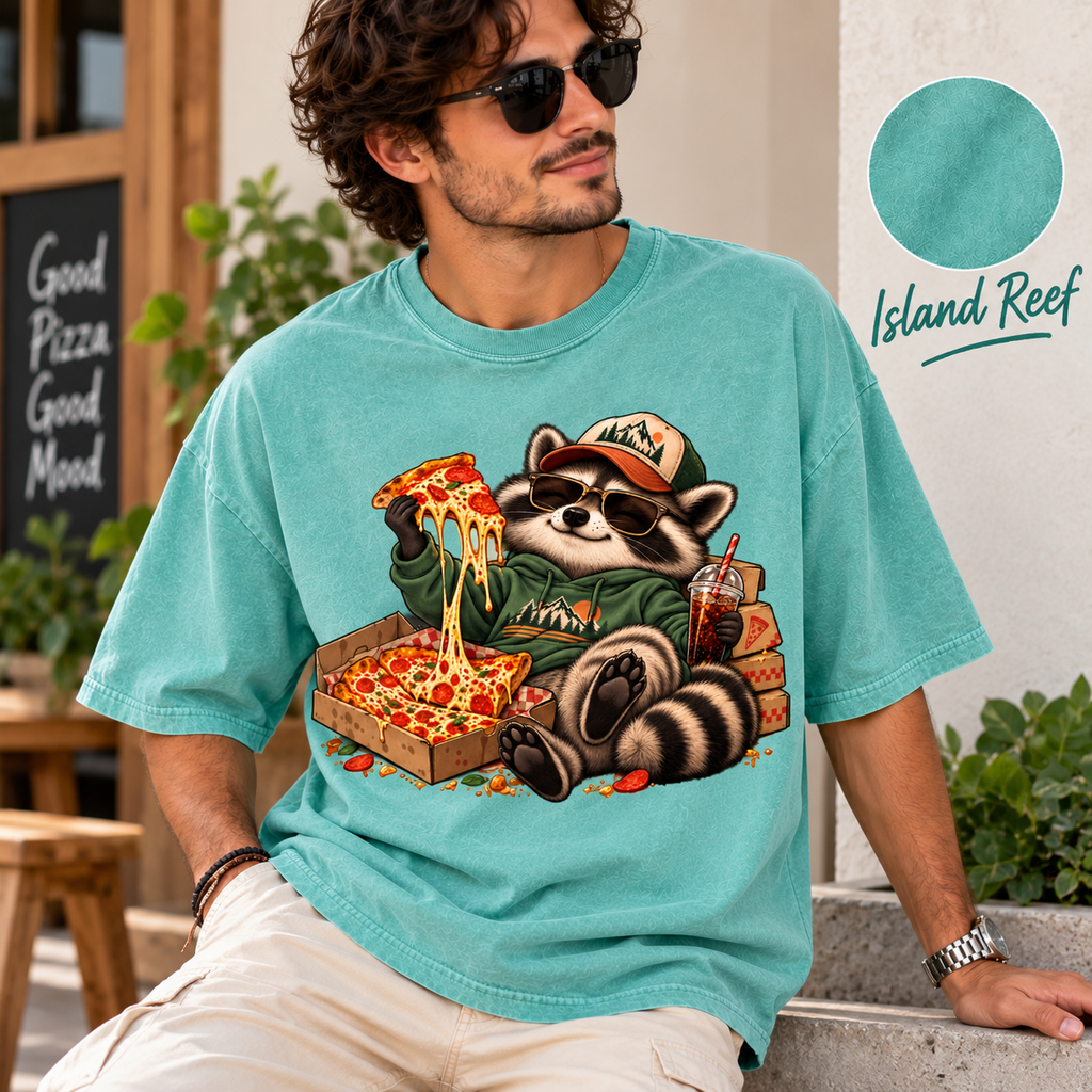 Raccoon Pizza Shirt, Funny Foodie Graphic Tee, Pizza Lover Gift, Cute Raccoon T-Shirt