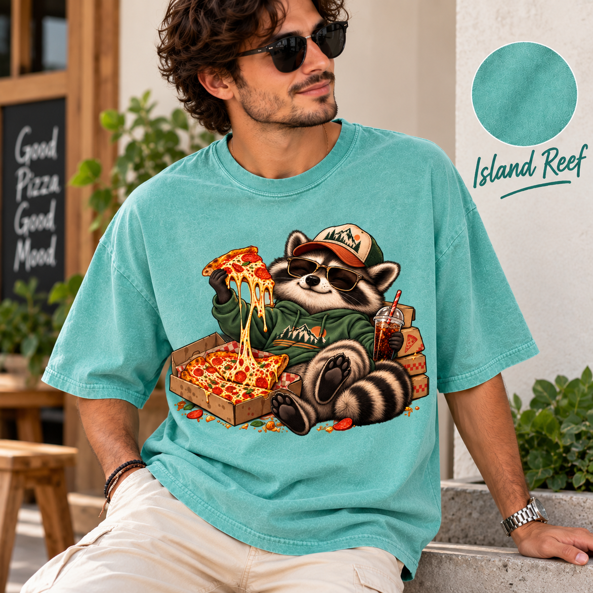 Raccoon Pizza Shirt, Funny Foodie Graphic Tee, Pizza Lover Gift, Cute Raccoon T-Shirt